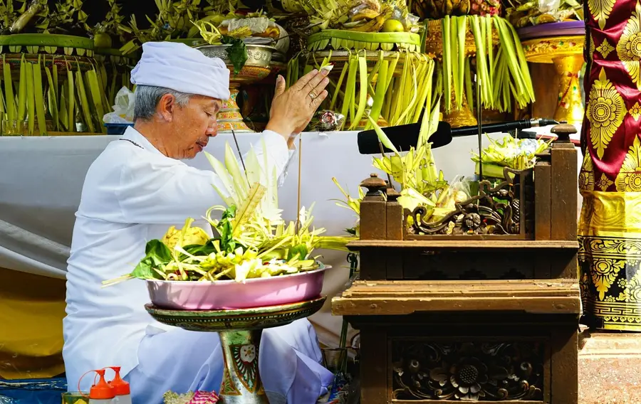 A priest's blessing ceremony